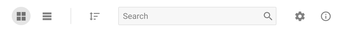 Toolbar for navigating through the file manager