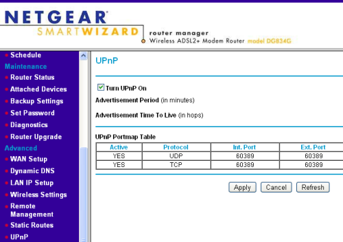 Netgear: UPnP Netgear: UPnP