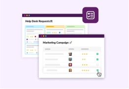 Illustration of Slack Lists in action