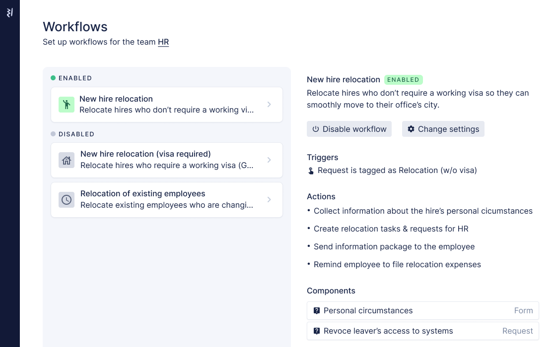 Relocation workflows in Back