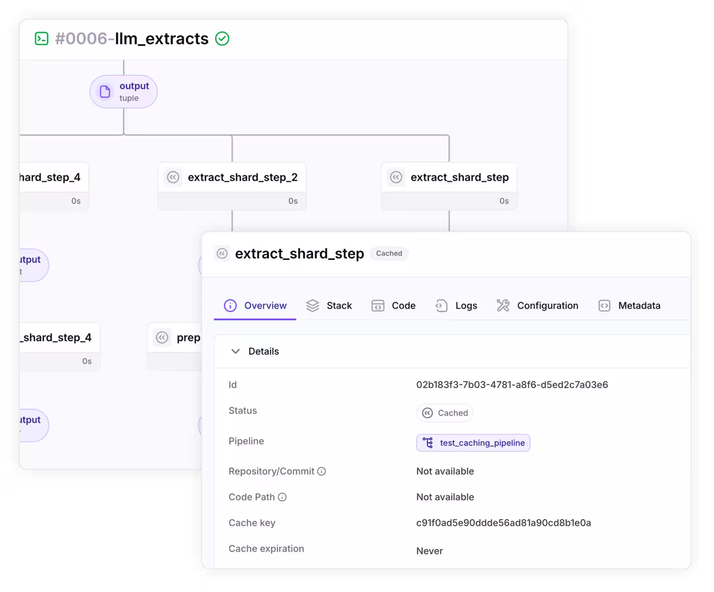 Smart caching and deduplication across runs