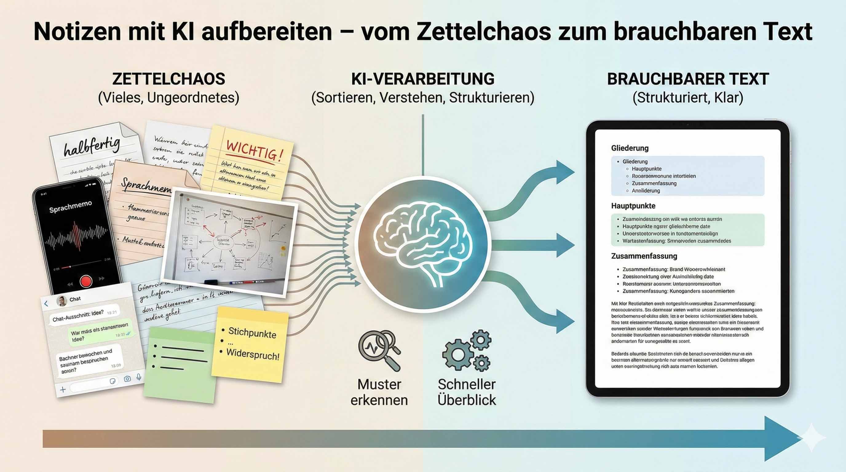 Notizen mit KI aufbereiten Notizen mit KI aufbereiten