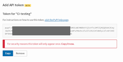a just-created API token A successful API token creation: a long string that only appears once, for the user to copy