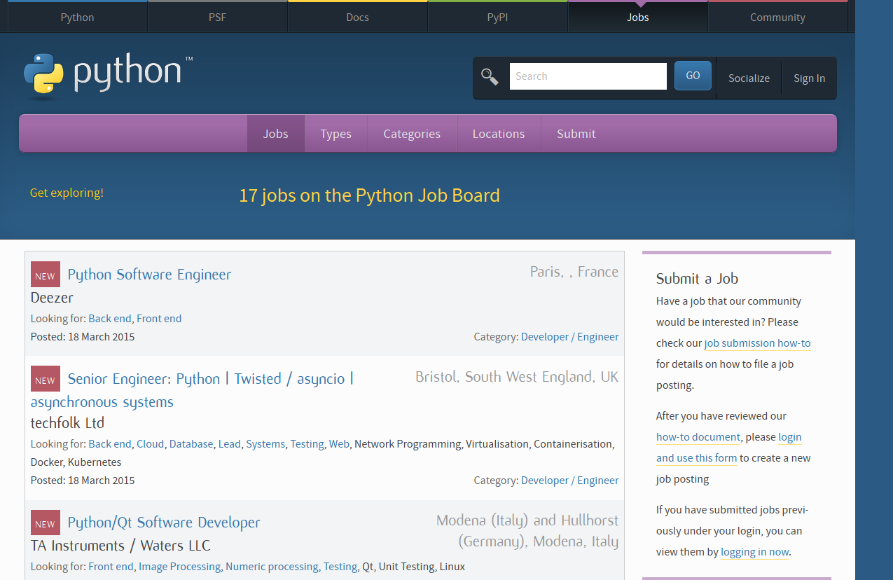 PSF Python Job Board