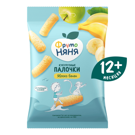 Кукурузные палочки ФрутоНяня яблоко-банан с 12 мес 20 г