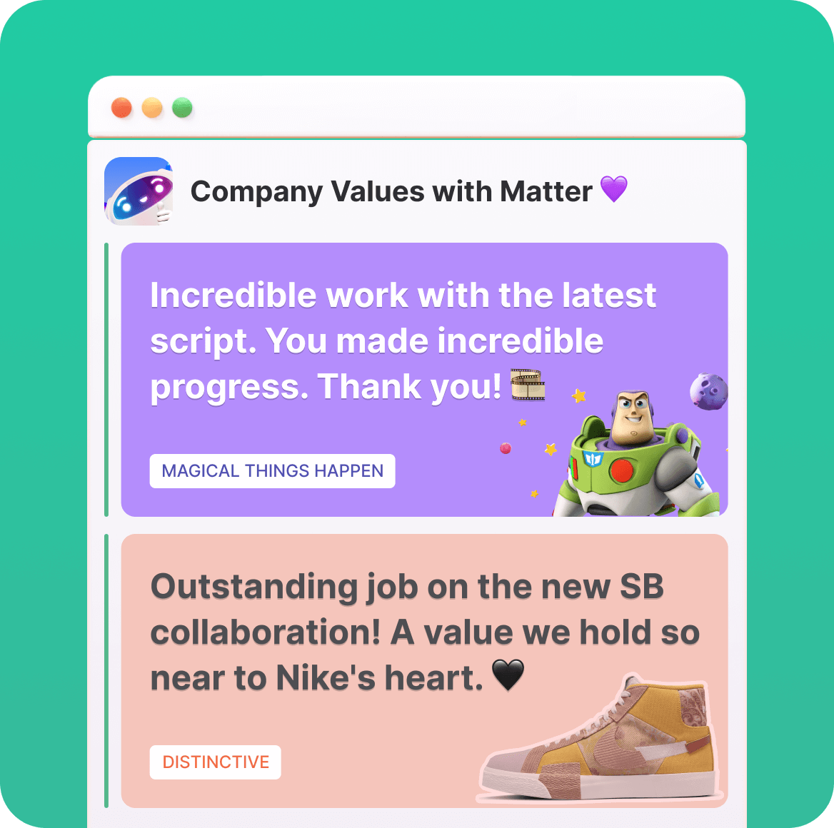 Company Values With Matter