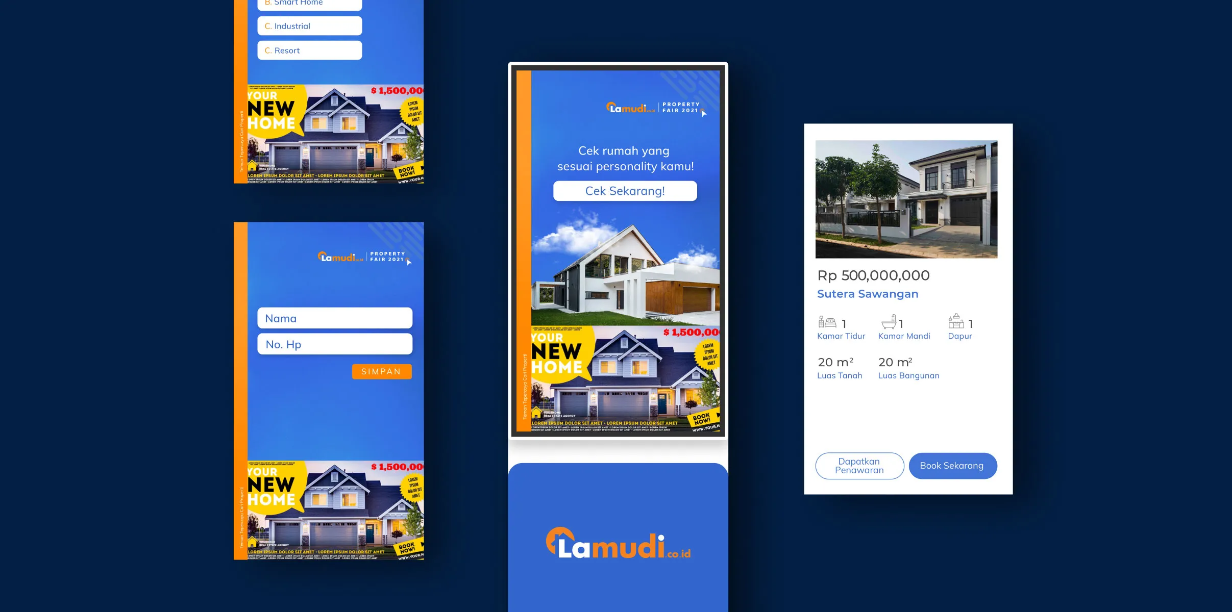 graphical user interface with lamudi branding
