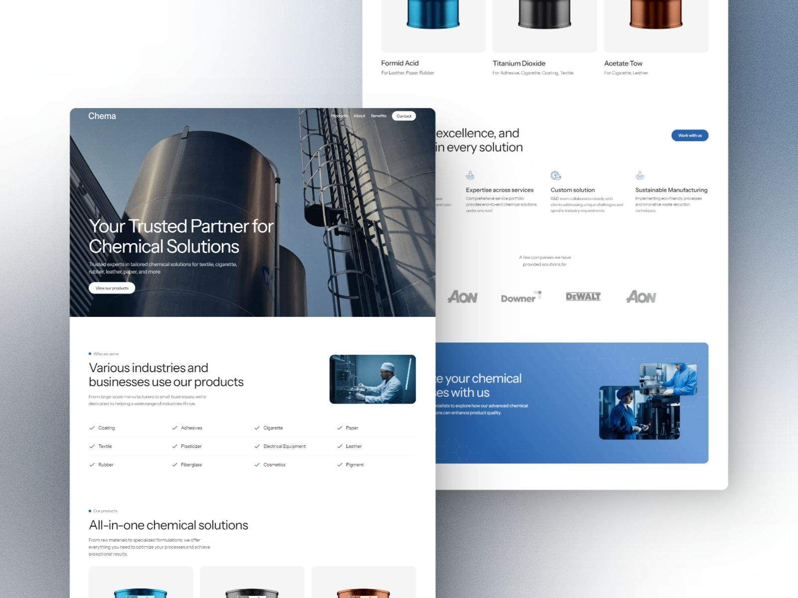 Chema premium business website framer template