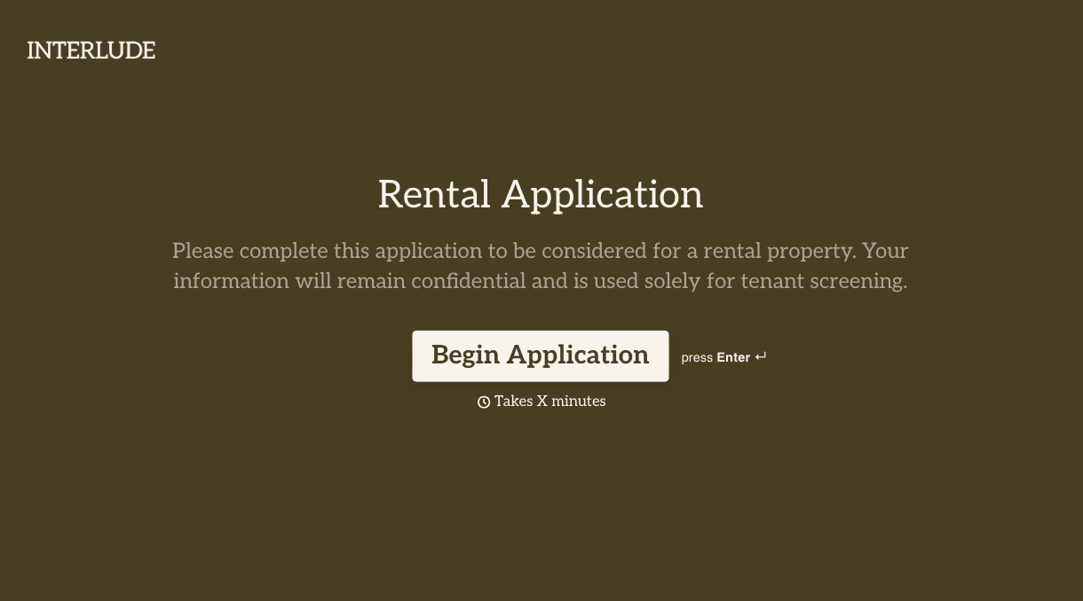 House Rental Application Form Template