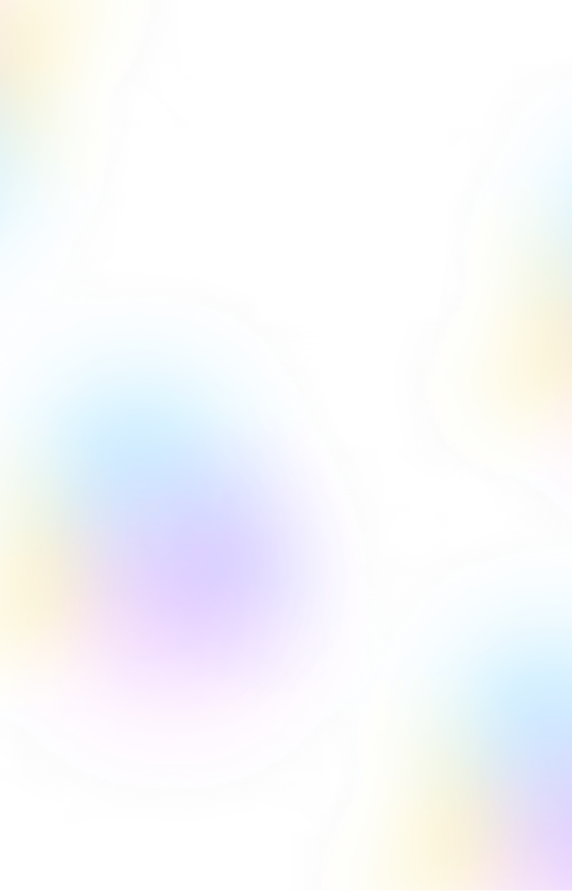 Abstract background with large soft-edged pastel shapes in blue, purple, and yellow blending together.