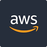 AWS logo with orange arrow forming a smile under letters.