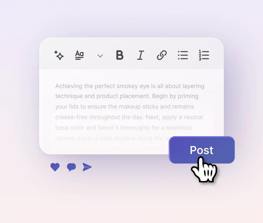 UI editor de postări pe blog