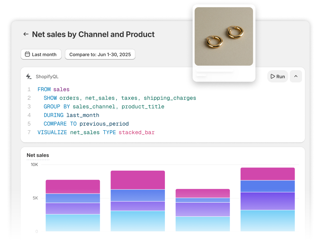 Collage of gold earrings, Google and Meta app logos, and a computer pop-up window featuring raw data to connect API.