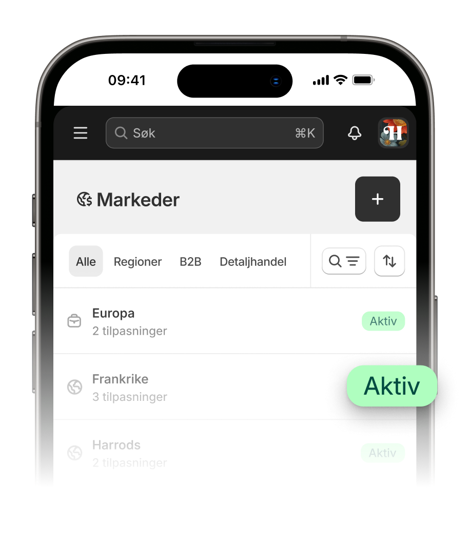 Animasjon som viser hvordan du oppretter et marked på et par minutter
