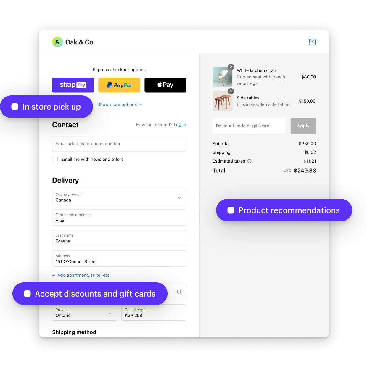 Shopify Checkout на мобильном устройстве