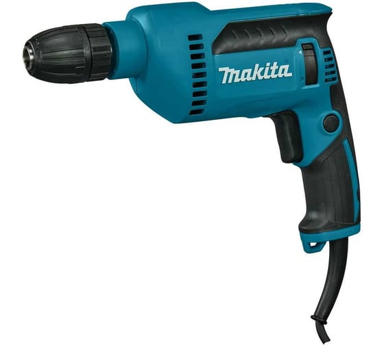 Дрель Makita 13мм, 630Вт, 0-3000 об/мин., БЗП, 1 скорость, 1,6кг, шнур 2м DP4021 1
