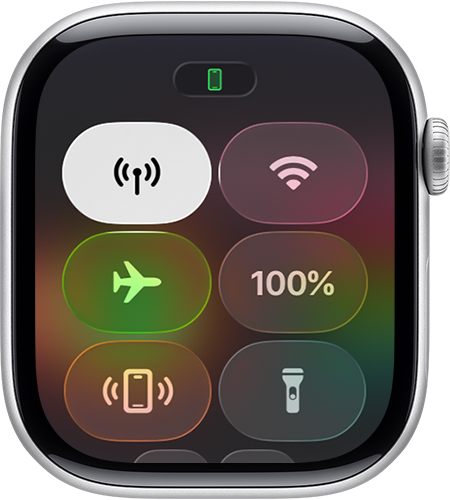 Central de controlo no Apple Watch.