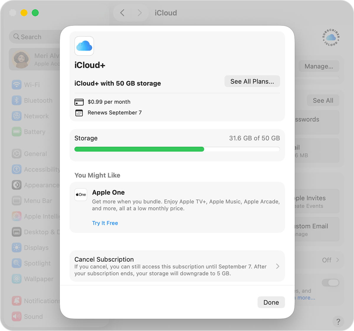 macOS screen showing the See All Plans button.