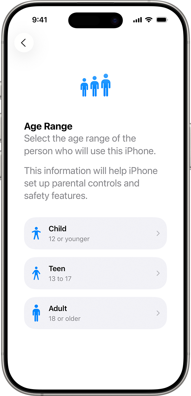 During the iPhone set up process in iOS 26, you can choose whether the new phone is for you or for a child in your family.