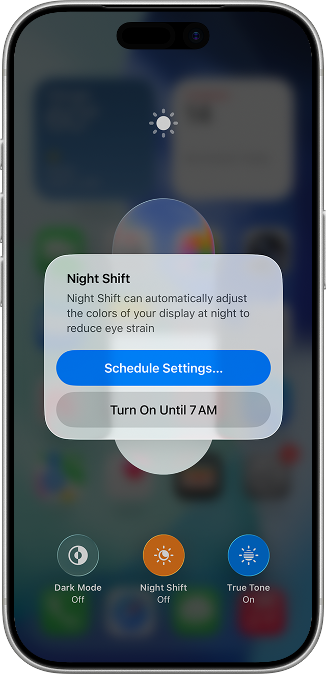 With Night Shift on iPhone, you can set a specific time for the feature to turn on.