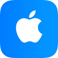 Blå Apple-logo