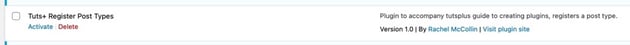 Plugin development in WordPress: new plugin in the plugins admin screen.