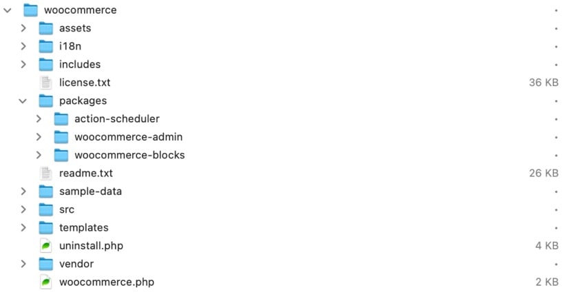 WooCommerce files