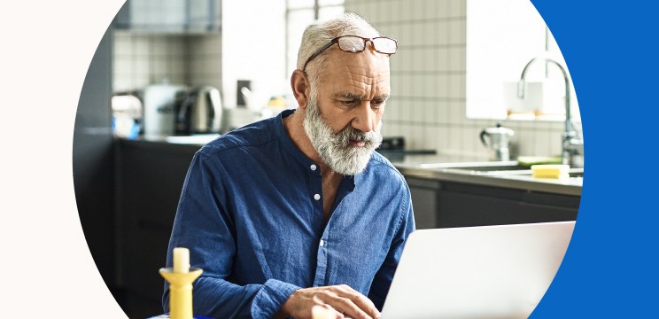 Image of professional working on a laptop