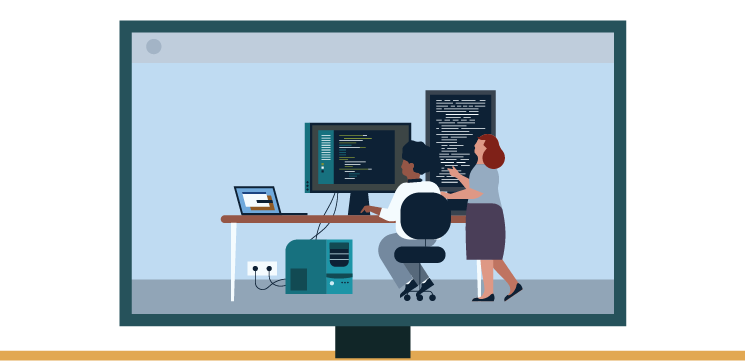 Illustration représentant le coaching et mentorat