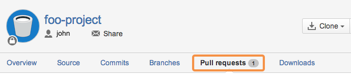 Solicitação de pull do Bitbucket