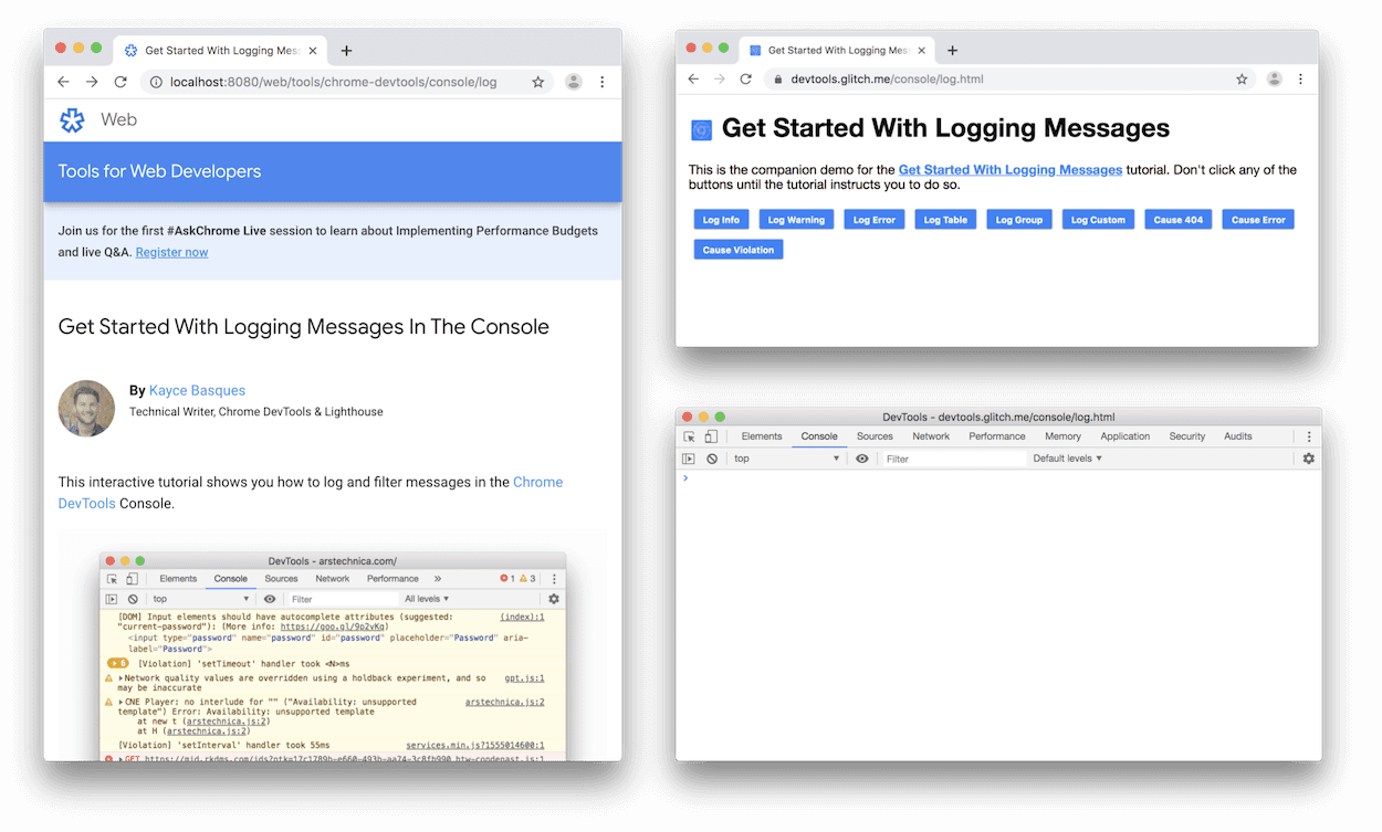 DevTools dilepaskan dari dok di jendela terpisah.