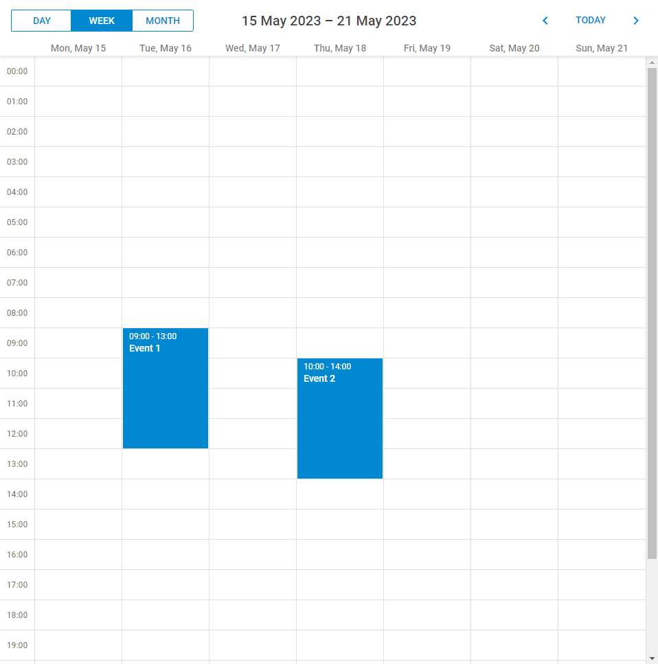 DHTMLX Scheduler + Angular