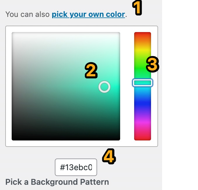 The Color Picker in the Customizer.