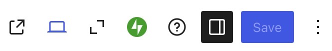 Les options dans le coin supérieur droit de l’éditeur de page ou d’article, affichant Voir et Enregistrer.
