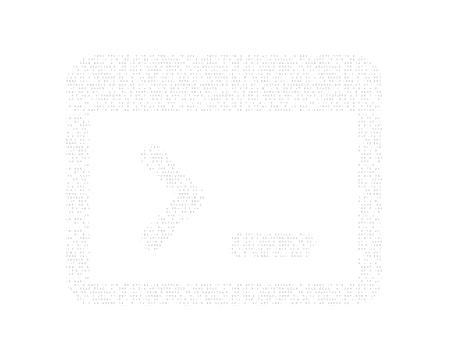 Dotted illustration of a command line terminal window