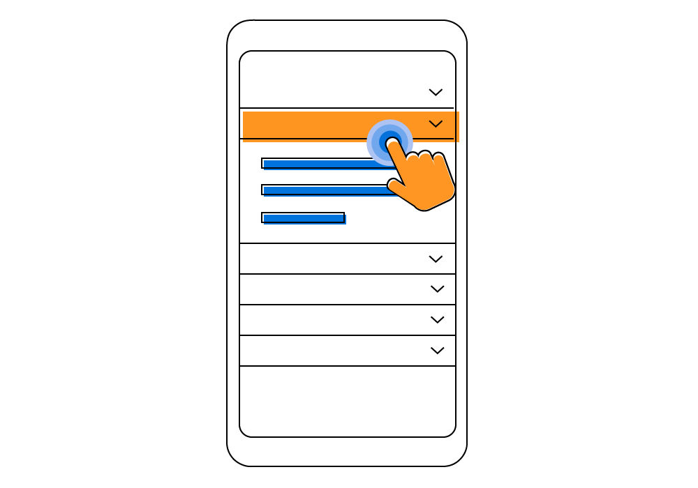 Material Angular accordion in touch mode