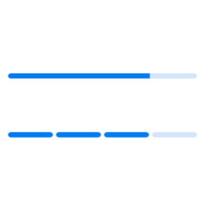 Angular progress bar with percentage level customized corner radius