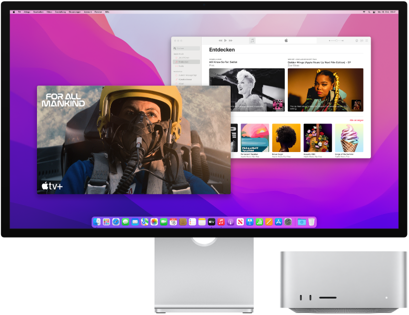 Mac Studio neben einem Display