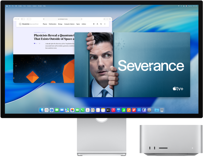 Mac Studio neben einem Display