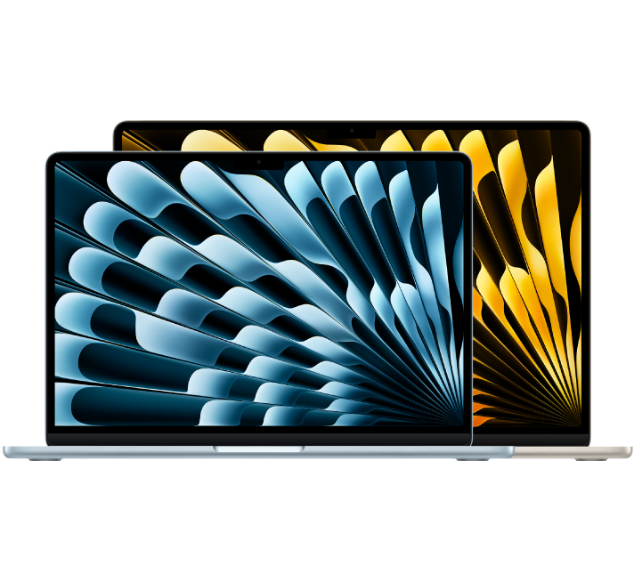 MacBook Air’in önden görüntüsü.