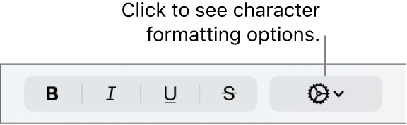 The Advanced Options button next to Bold, Italic, and Underline buttons.