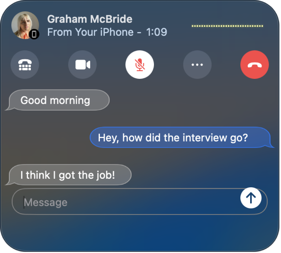An RTT window with a conversation between two people.