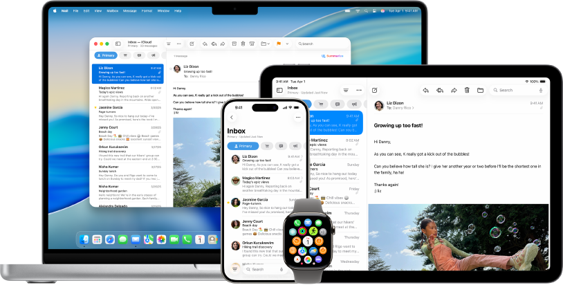 Ista vsebina iCloud je na voljo v različnih napravah.