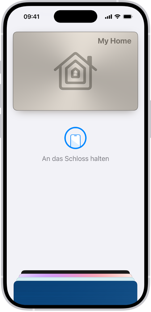 Ein Haustürschlüssel in der App „Wallet“.