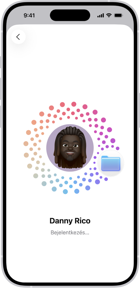 Az Apple-fiók bejelentkezési képernyője.