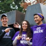 Picture of three UW Greek Students