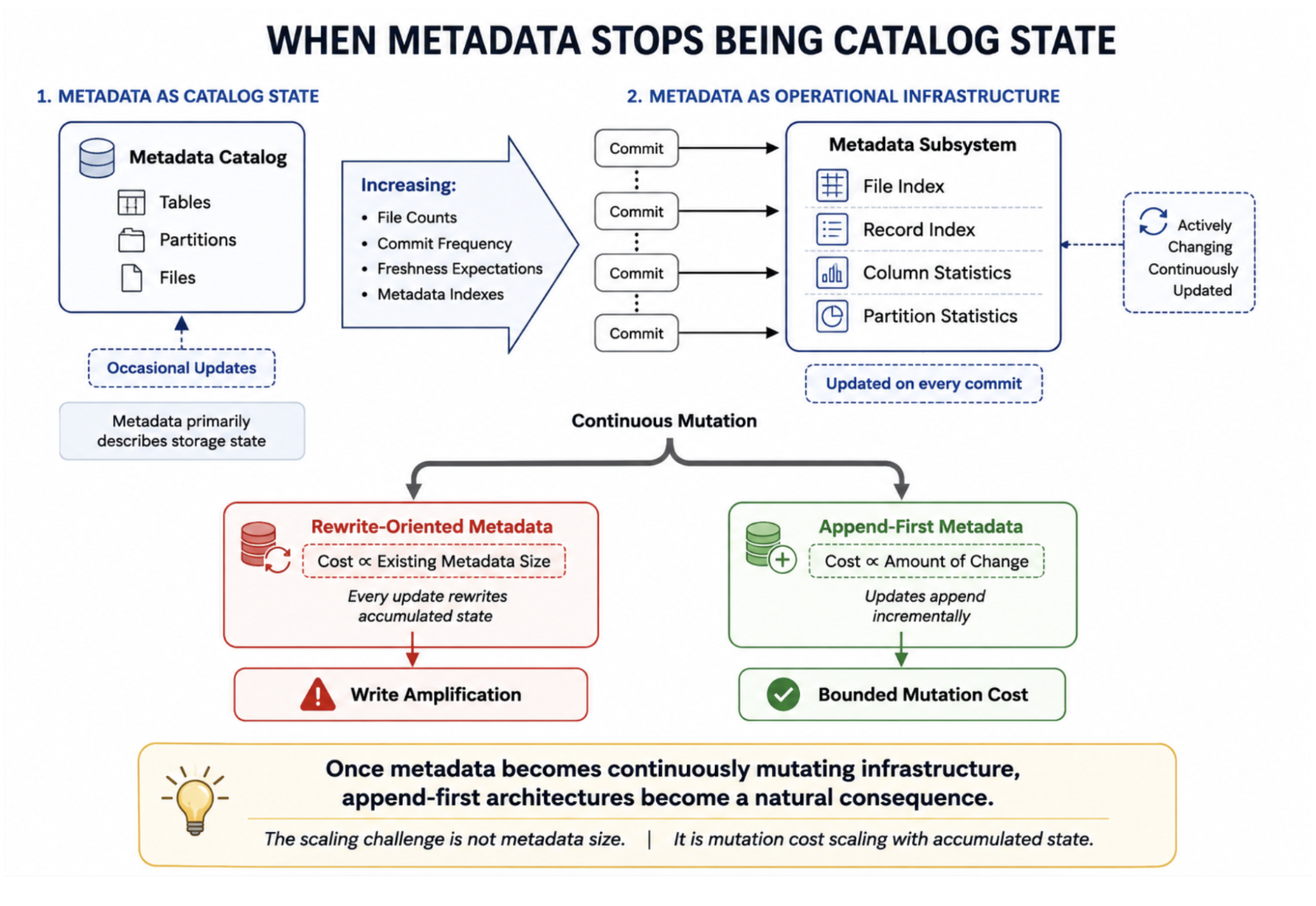Why Metadata Has to Be Mutation-Friendly