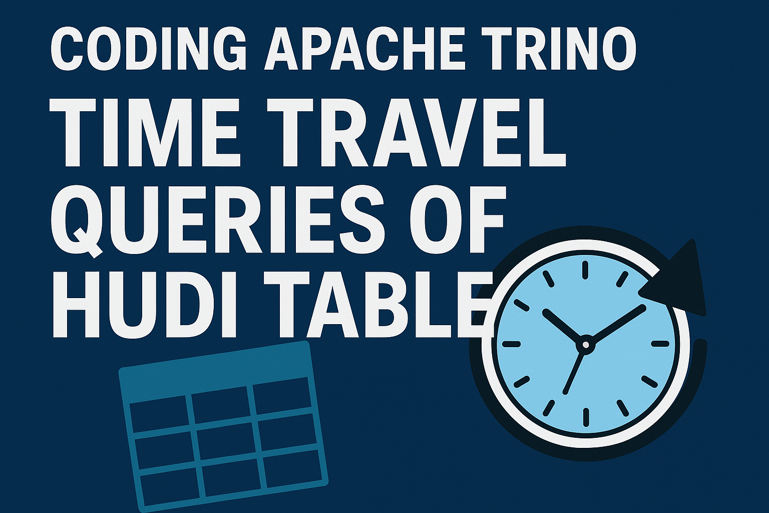 Coding Apache Trino Time Travel Queries Of Hudi Tables