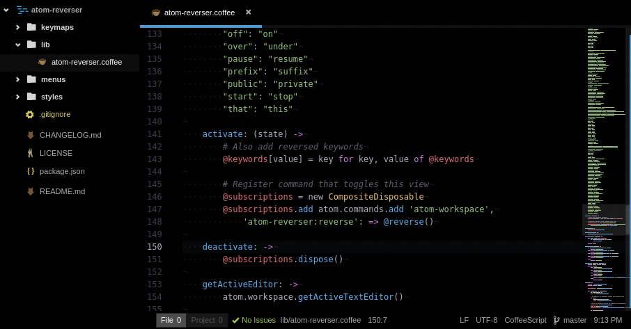 Atom Reverser in action