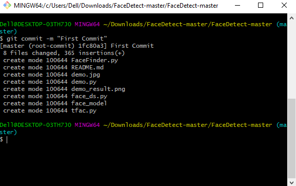 Effettua il commit dei file in stage nel repository locale scrivendo un messaggio di commit.